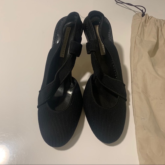 STELLA MCCARTNEY Black Slingback Pumps 36.5 - Picture 3 of 13